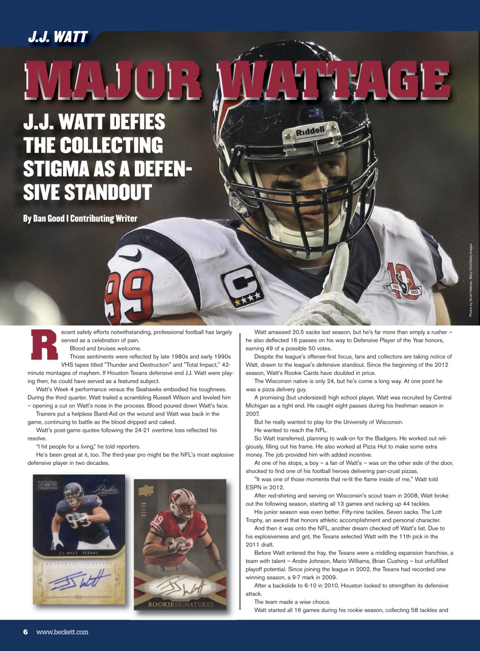 Beckett Football Magazine Preview Pages