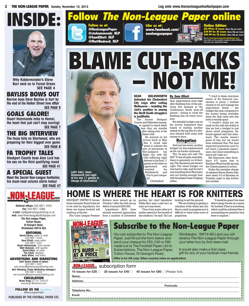 The Non-League Football Paper Preview Pages