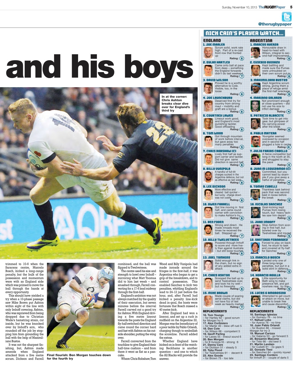The Rugby Paper Preview Pages
