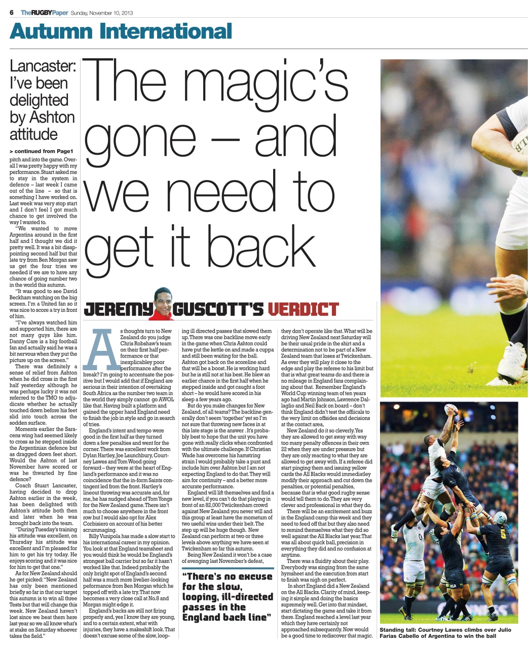 The Rugby Paper Preview Pages