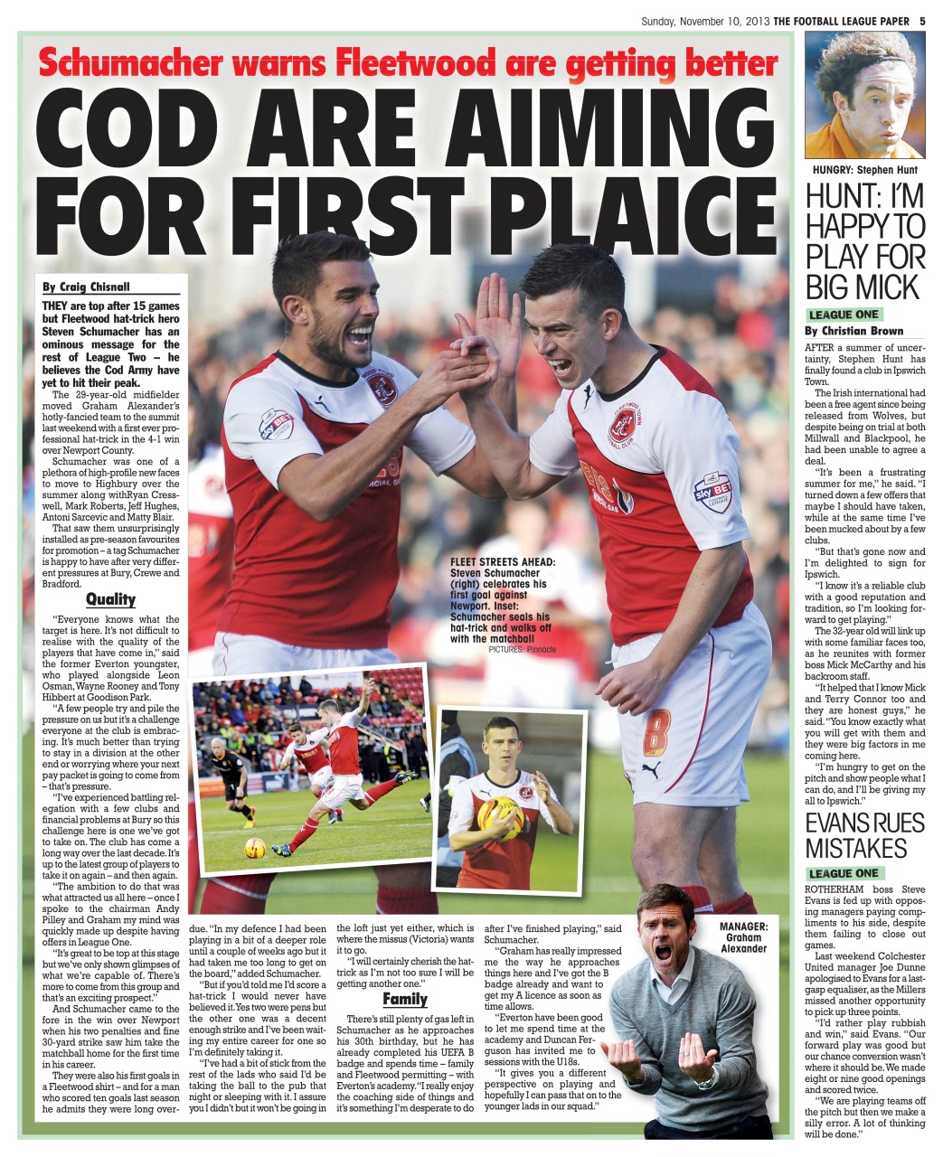 The Football League Paper Preview Pages
