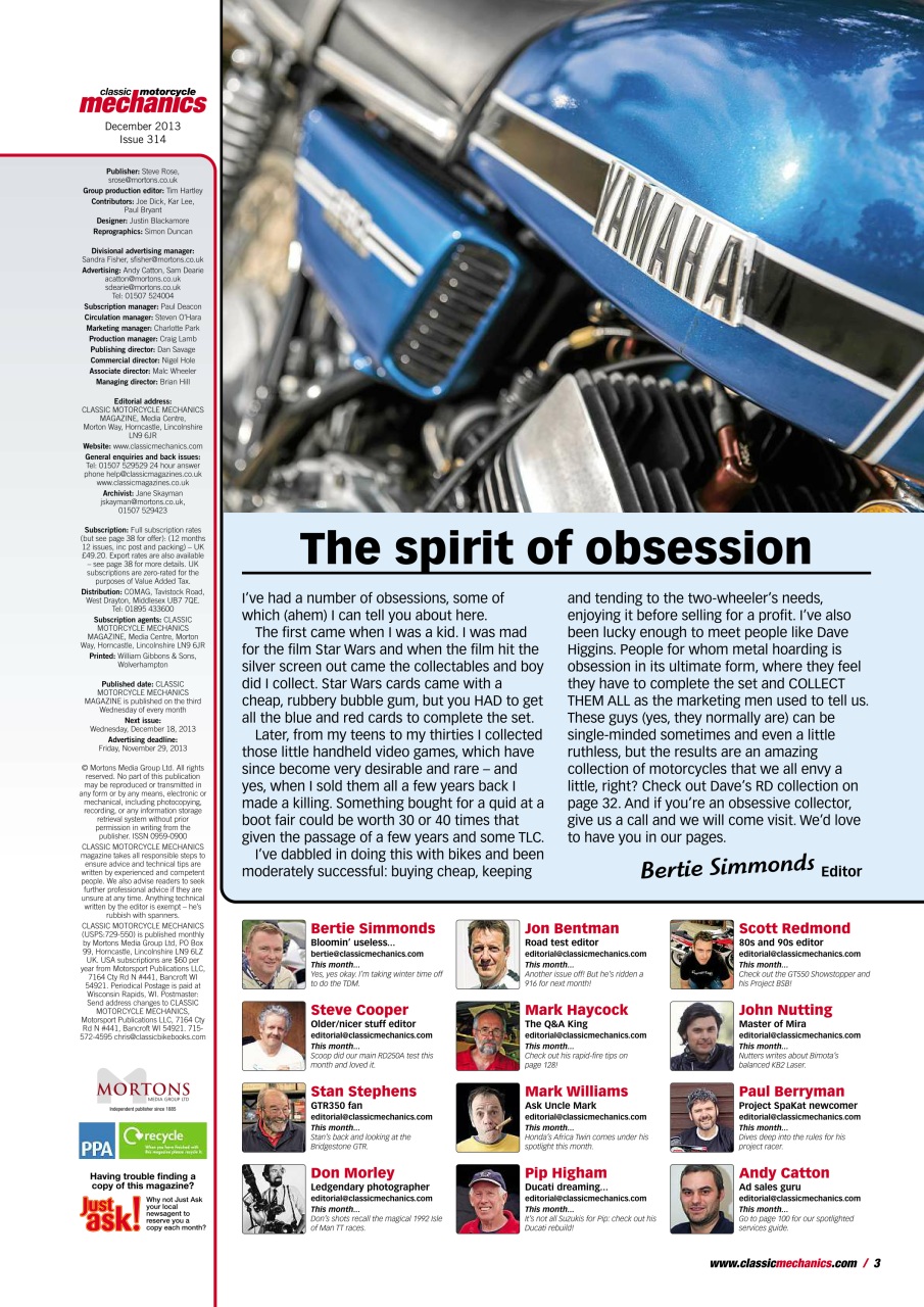 Classic Motorcycle Mechanics Preview Pages