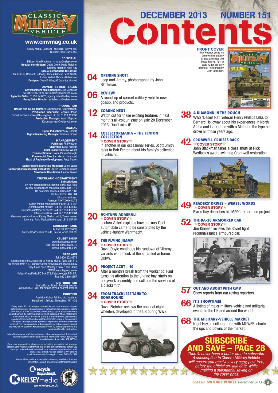 Classic Military Vehicle Preview Pages