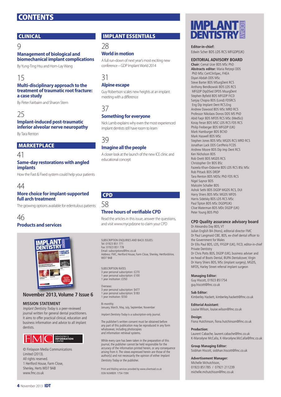 IDT – Implant Dentistry Today Preview Pages