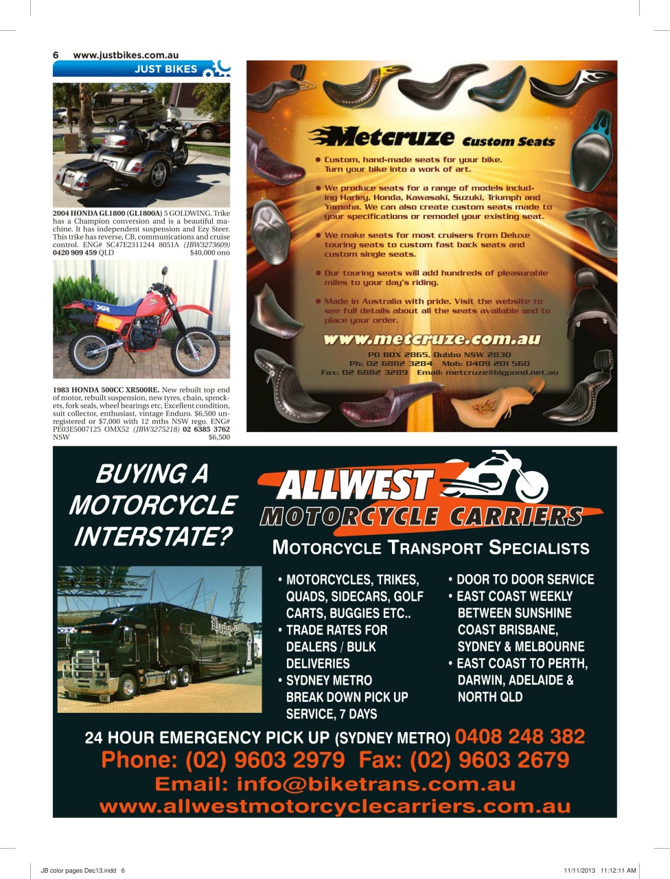 JUST BIKES Preview Pages