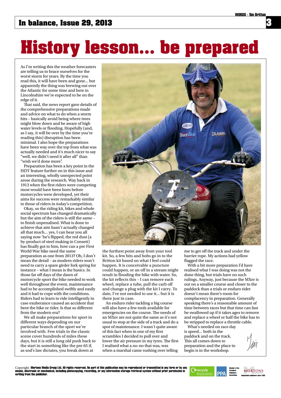 Classic Dirt Bike Preview Pages