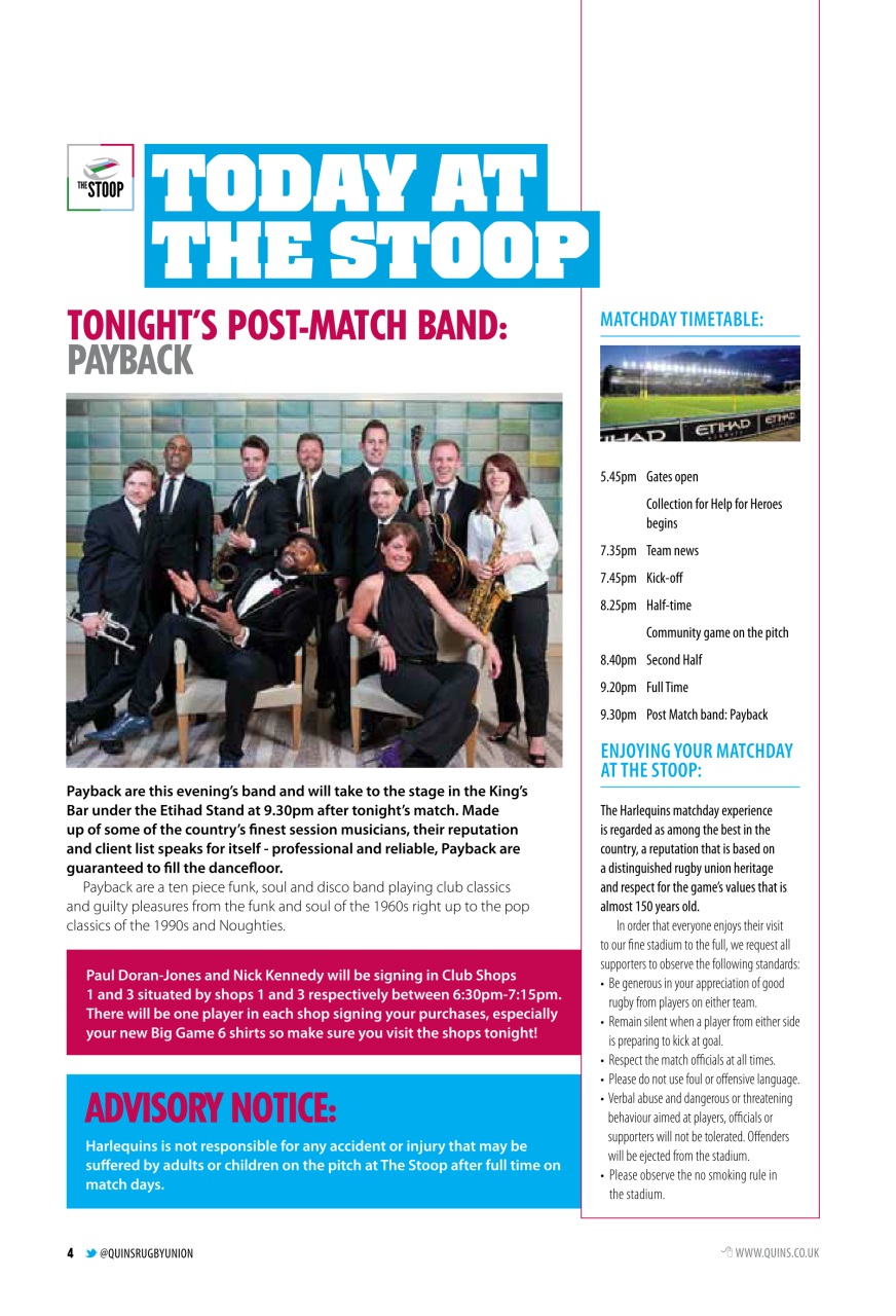 Harlequins Preview Pages