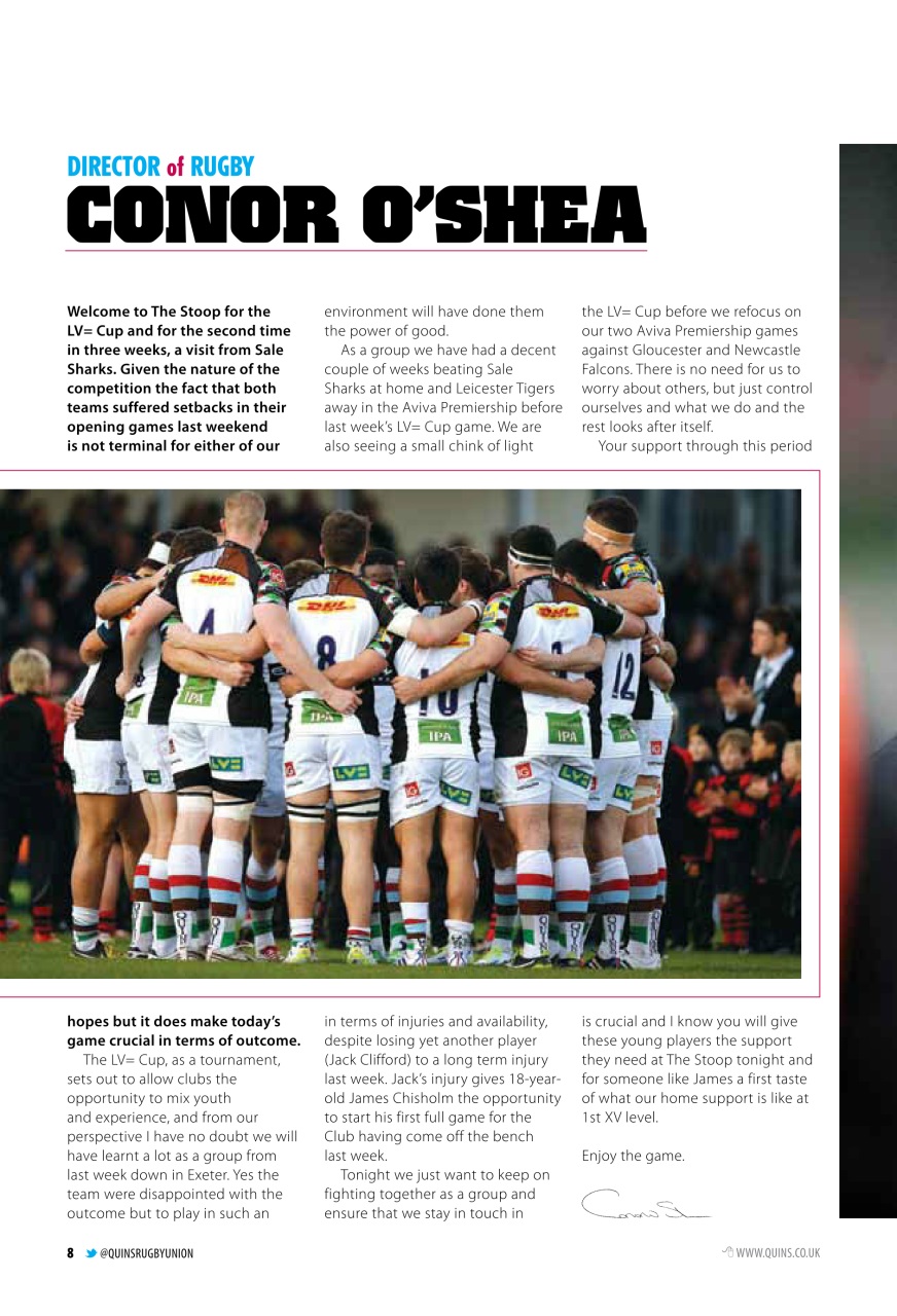 Harlequins Preview Pages