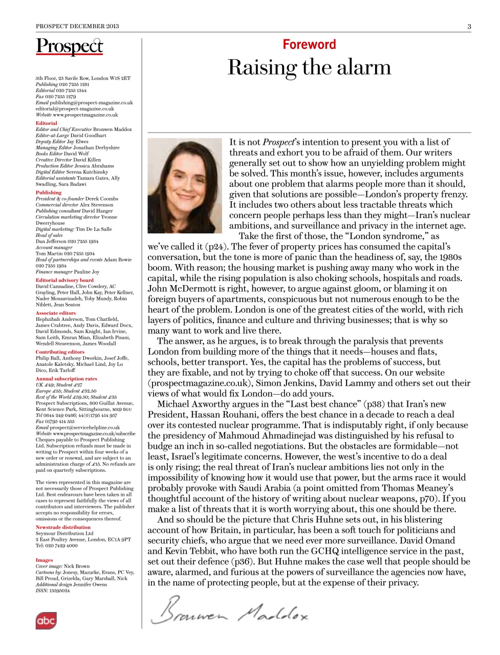 Prospect Magazine Preview Pages