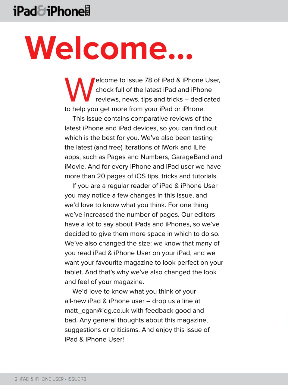 iPad and iPhone User Preview Pages