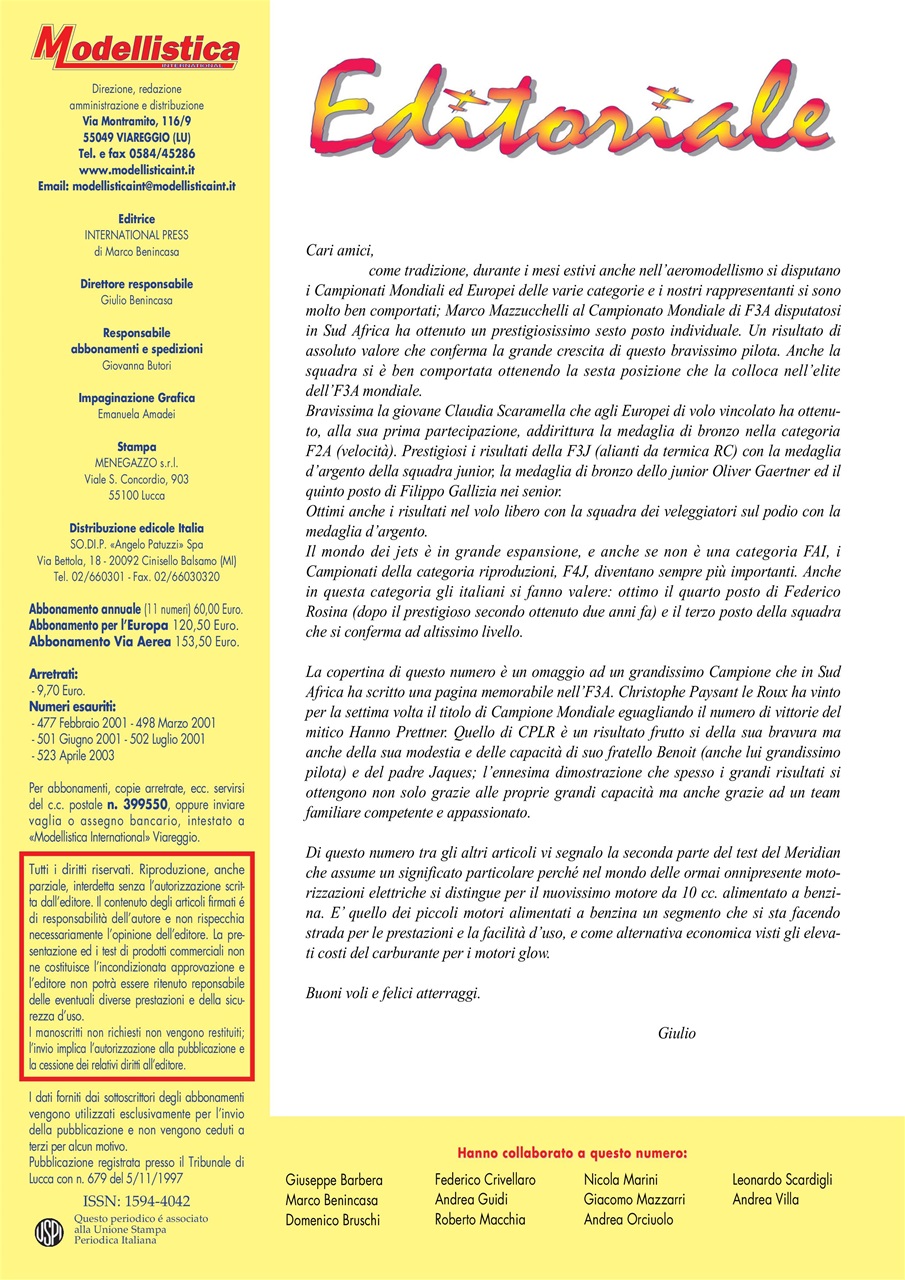 Modellistica International Preview Pages