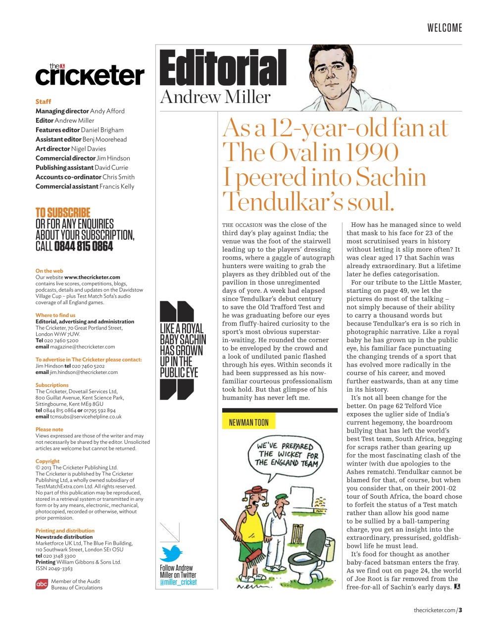 The Cricketer Magazine Preview Pages
