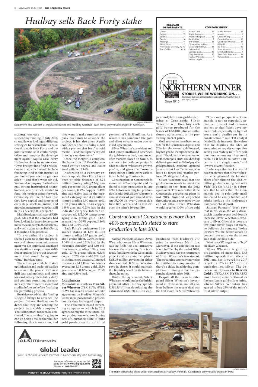 The Northern Miner Preview Pages