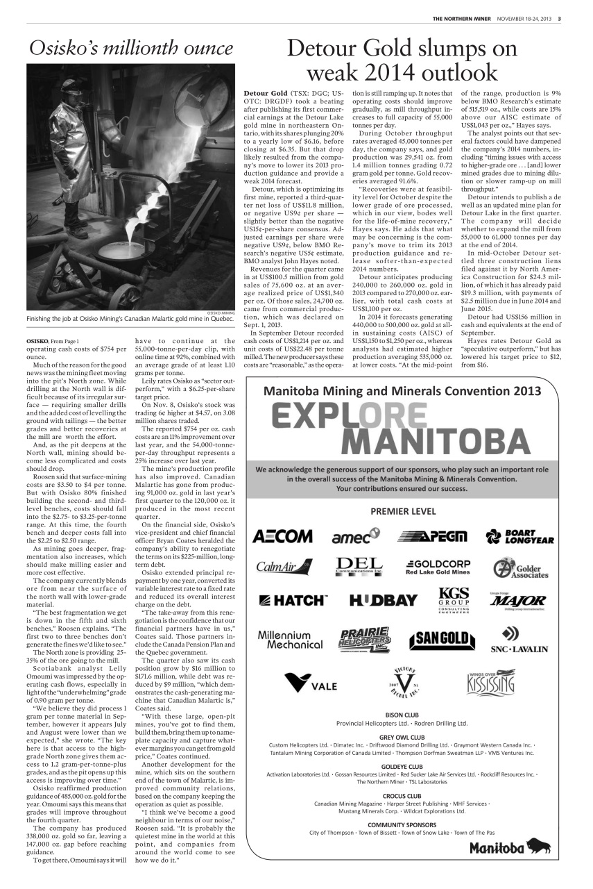 The Northern Miner Preview Pages