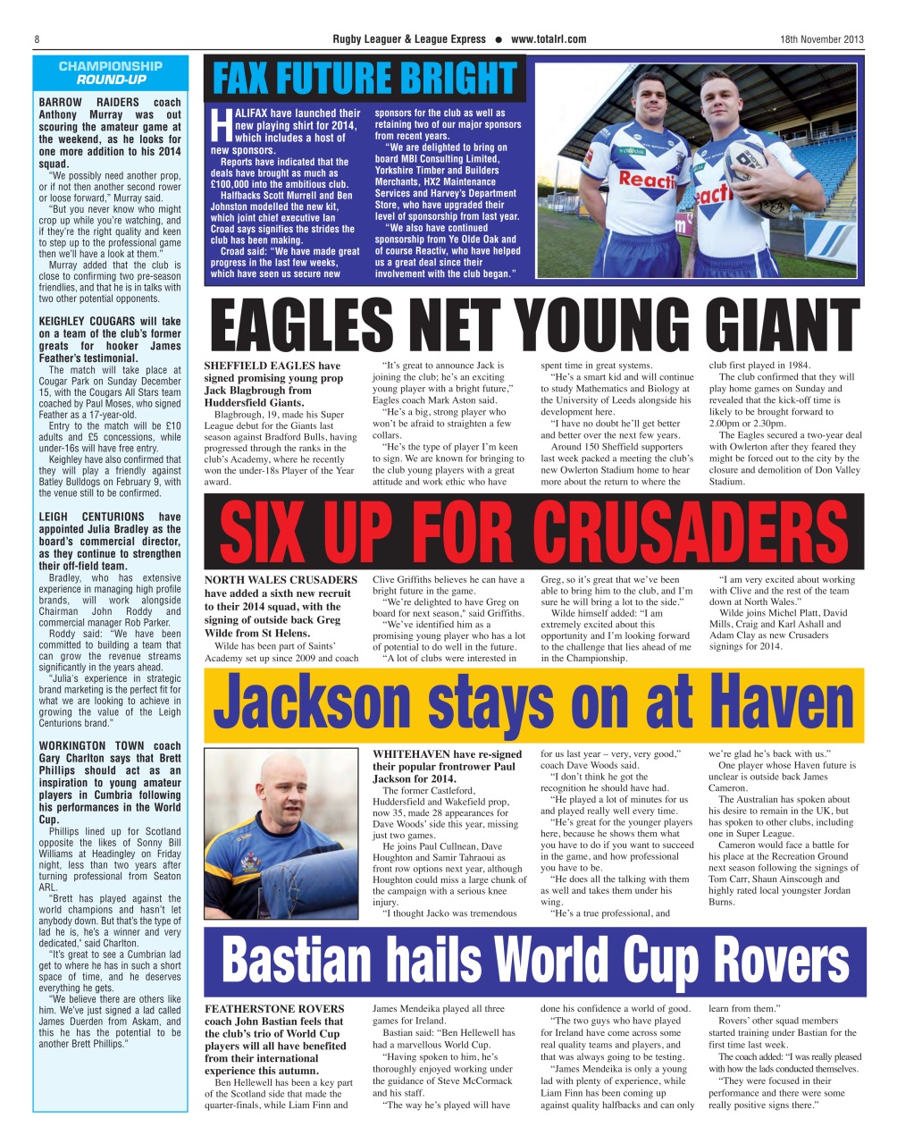 League Express Preview Pages