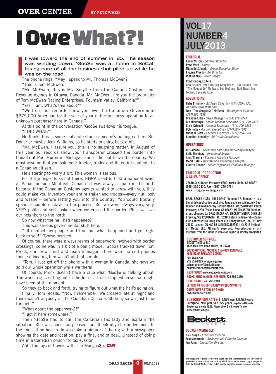 Drag Racer Preview Pages