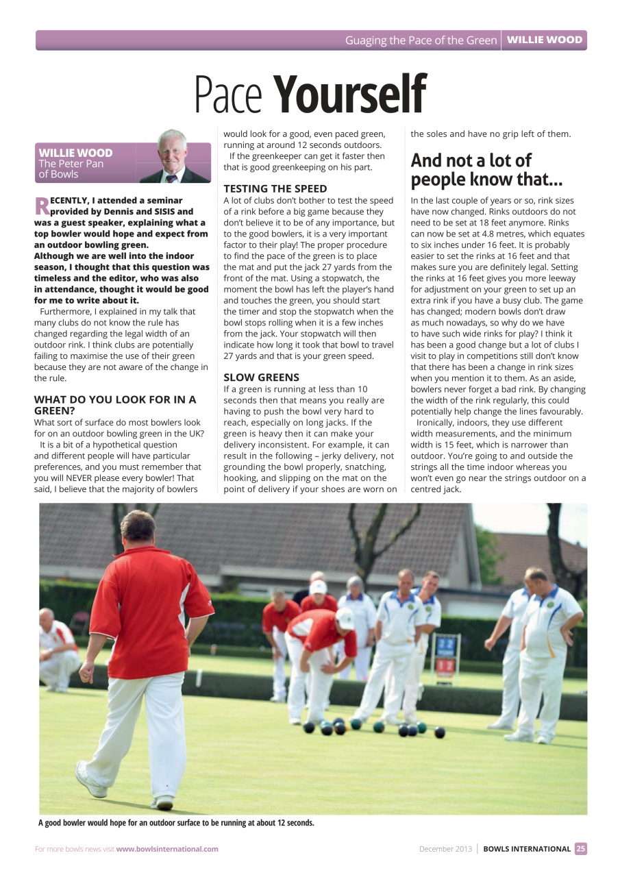 Bowls International Preview Pages