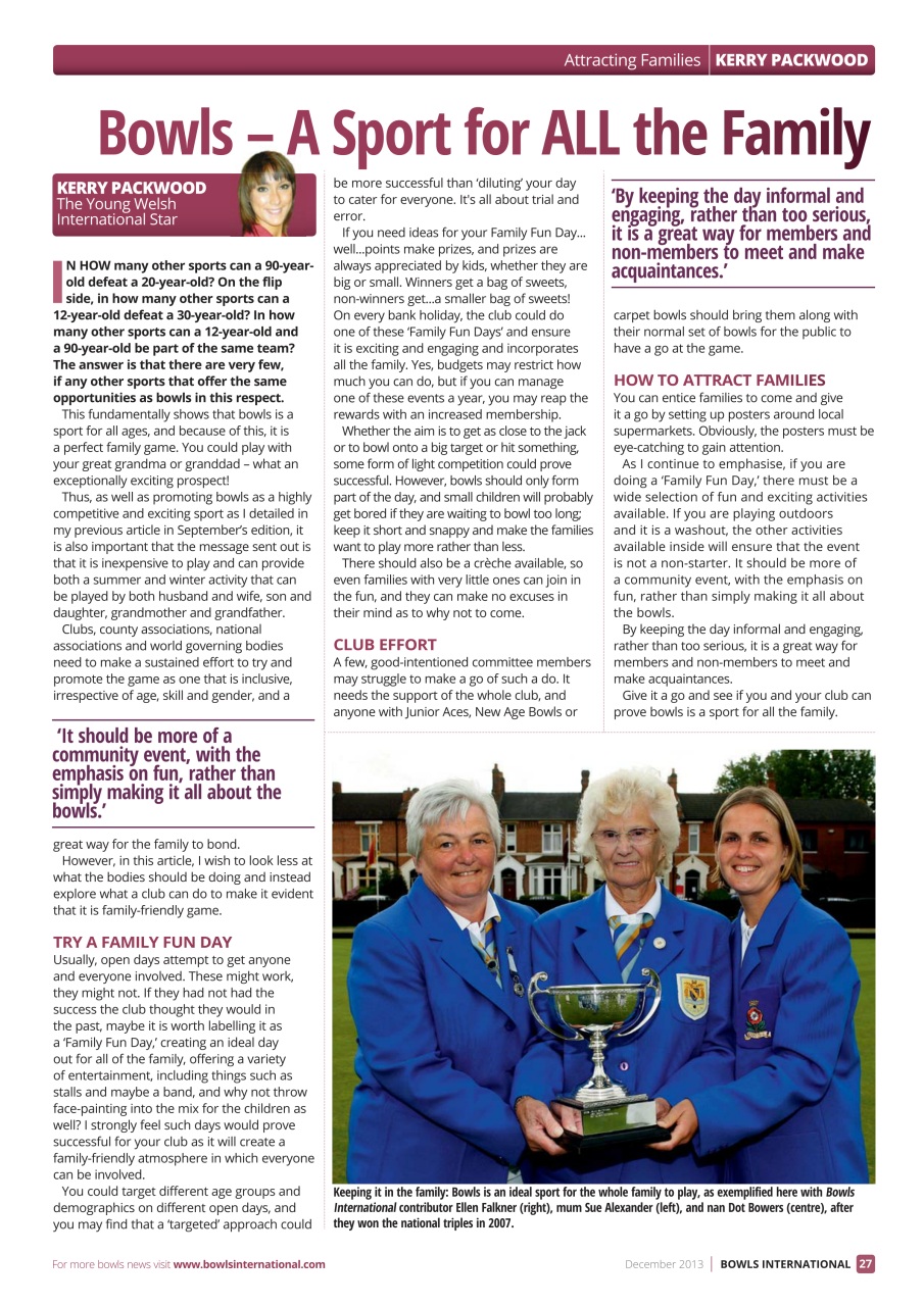 Bowls International Preview Pages