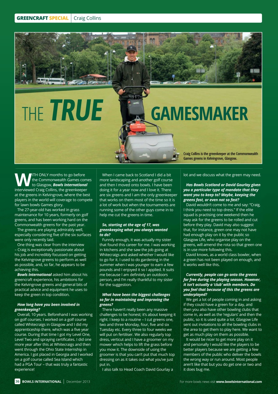 Bowls International Preview Pages