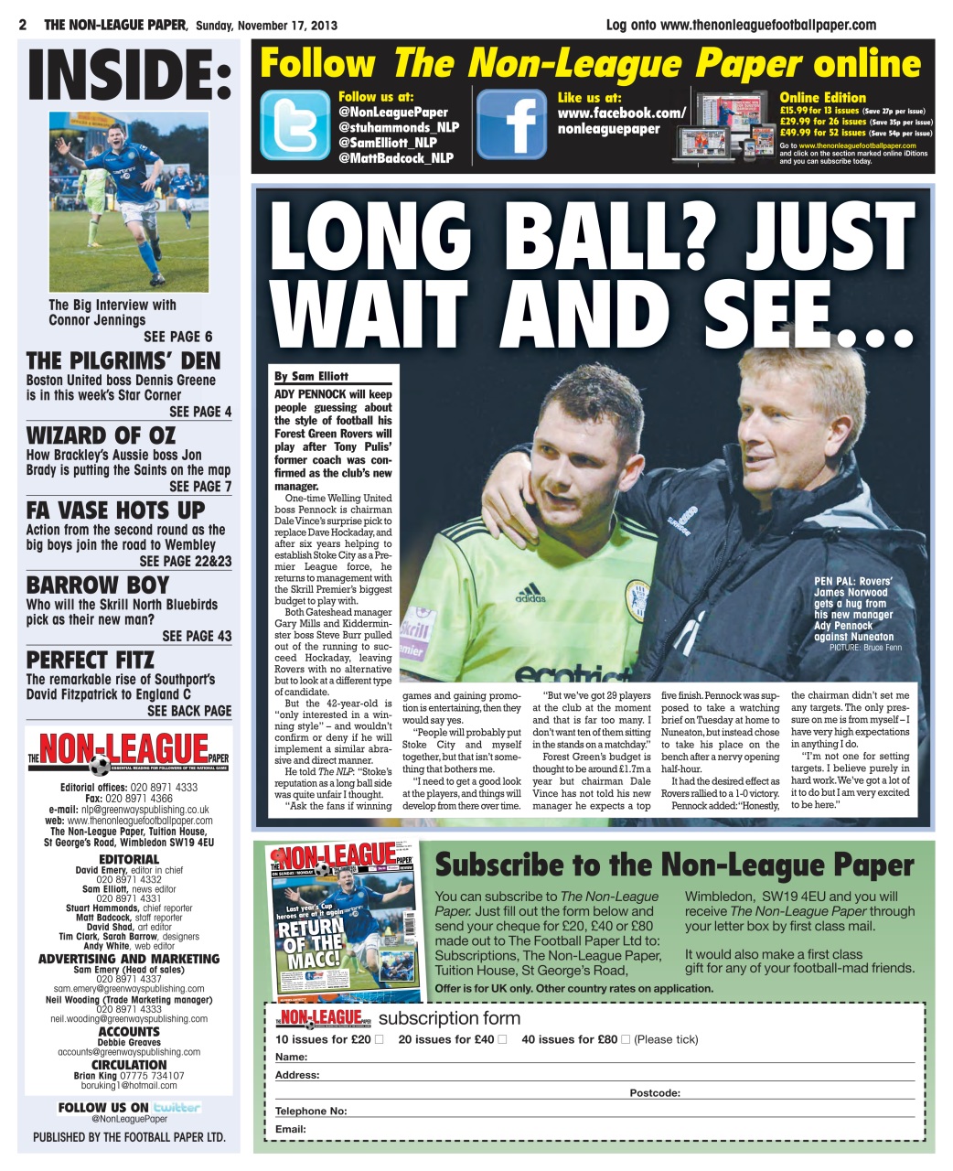 The Non-League Football Paper Preview Pages