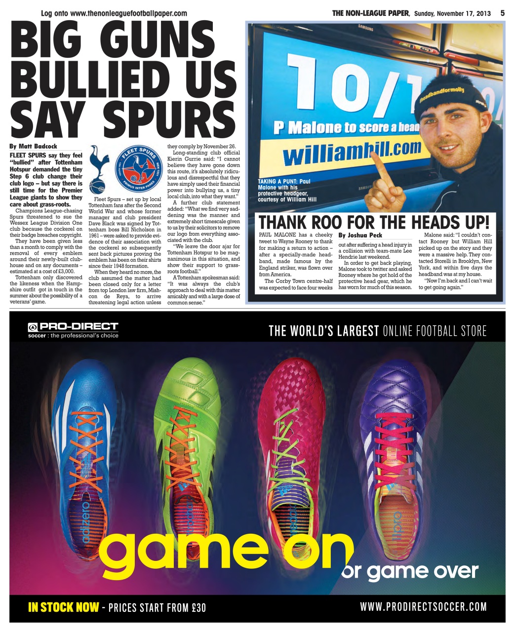 The Non-League Football Paper Preview Pages