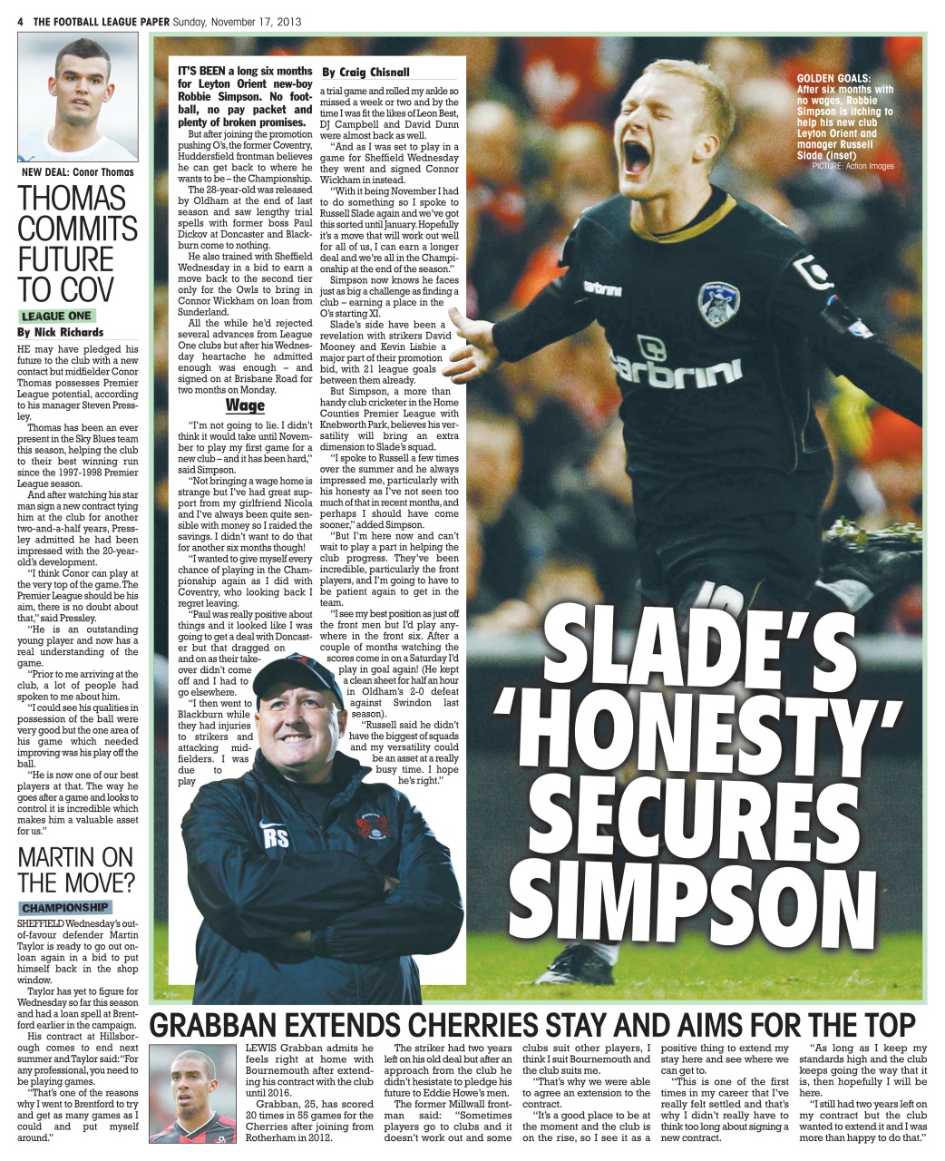 The Football League Paper Preview Pages