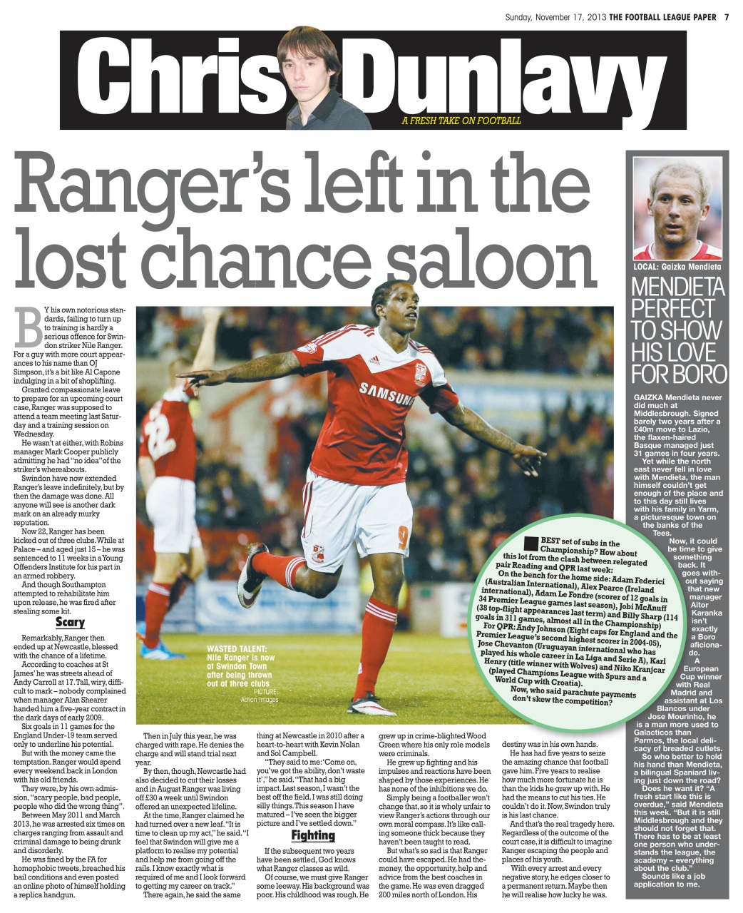 The Football League Paper Preview Pages