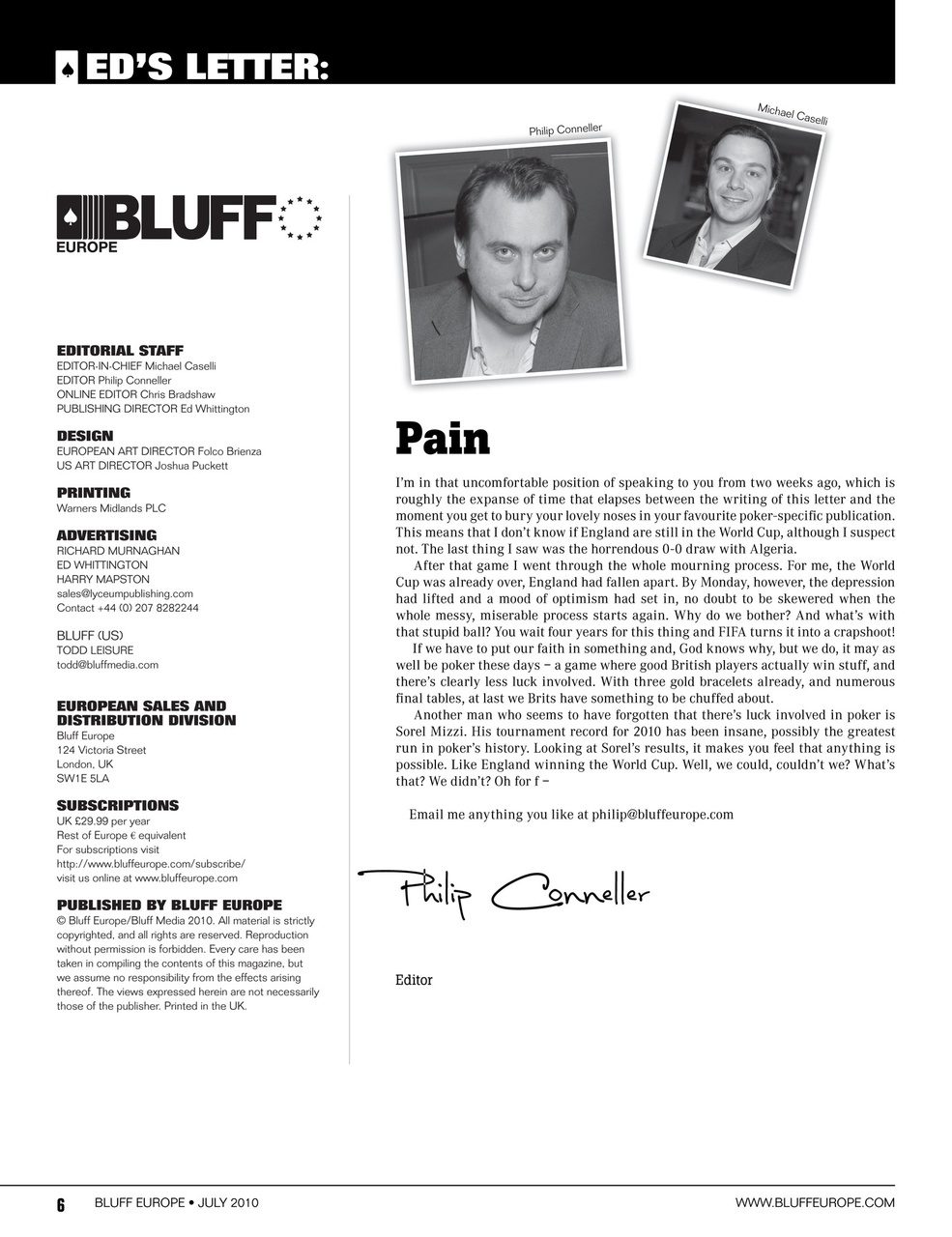 Bluff Europe Preview Pages