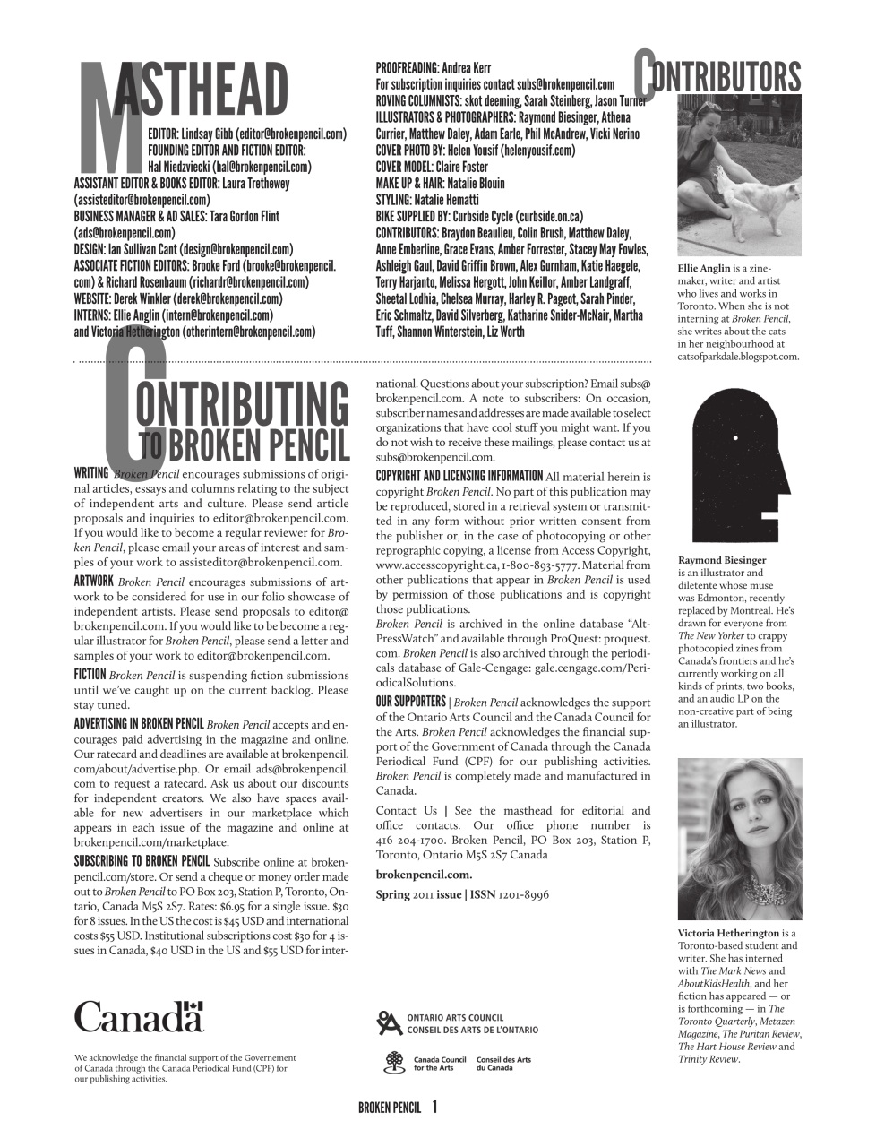 Broken Pencil Preview Pages