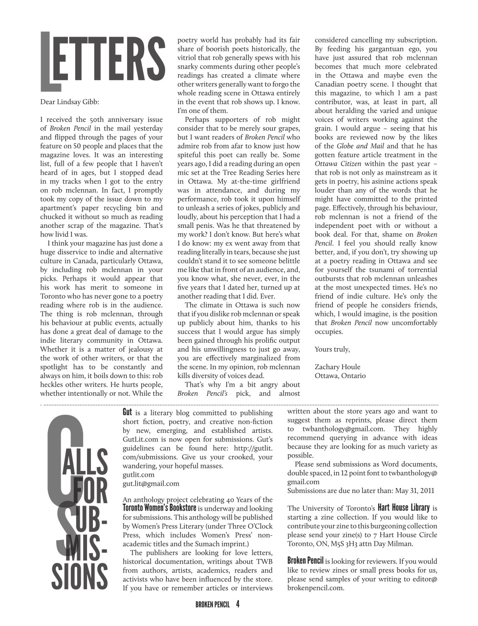 Broken Pencil Preview Pages