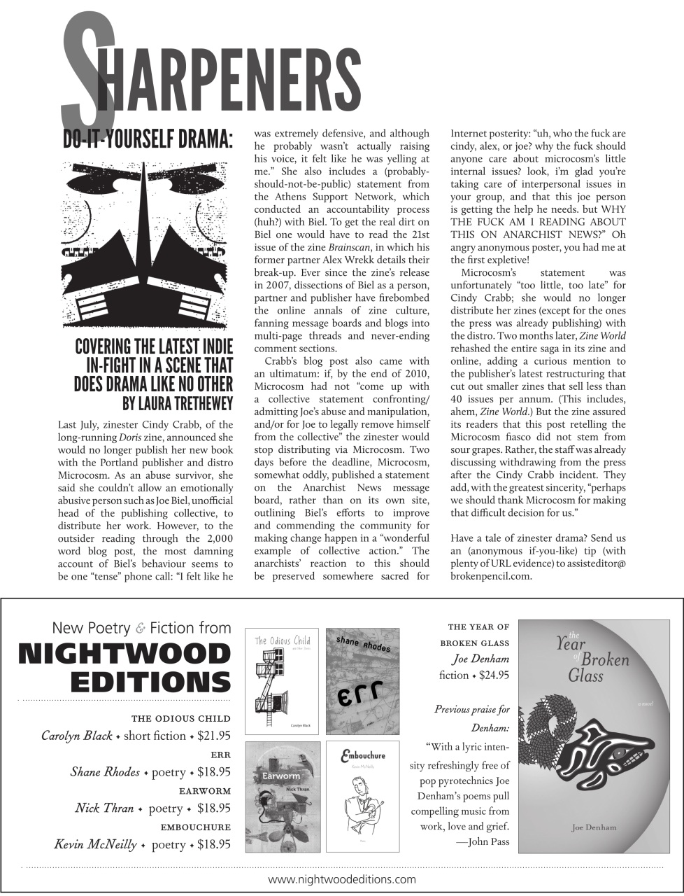 Broken Pencil Preview Pages