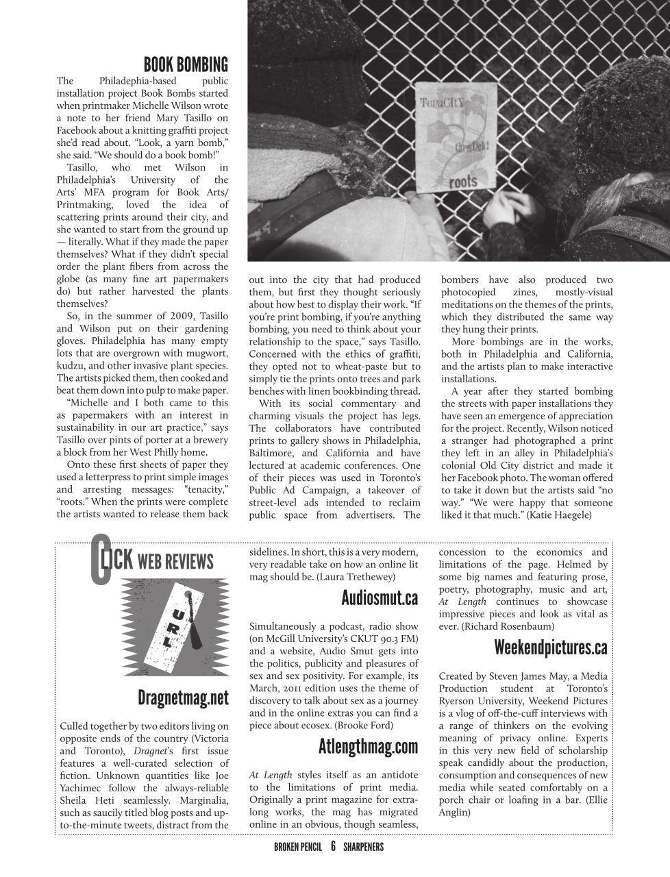 Broken Pencil Preview Pages