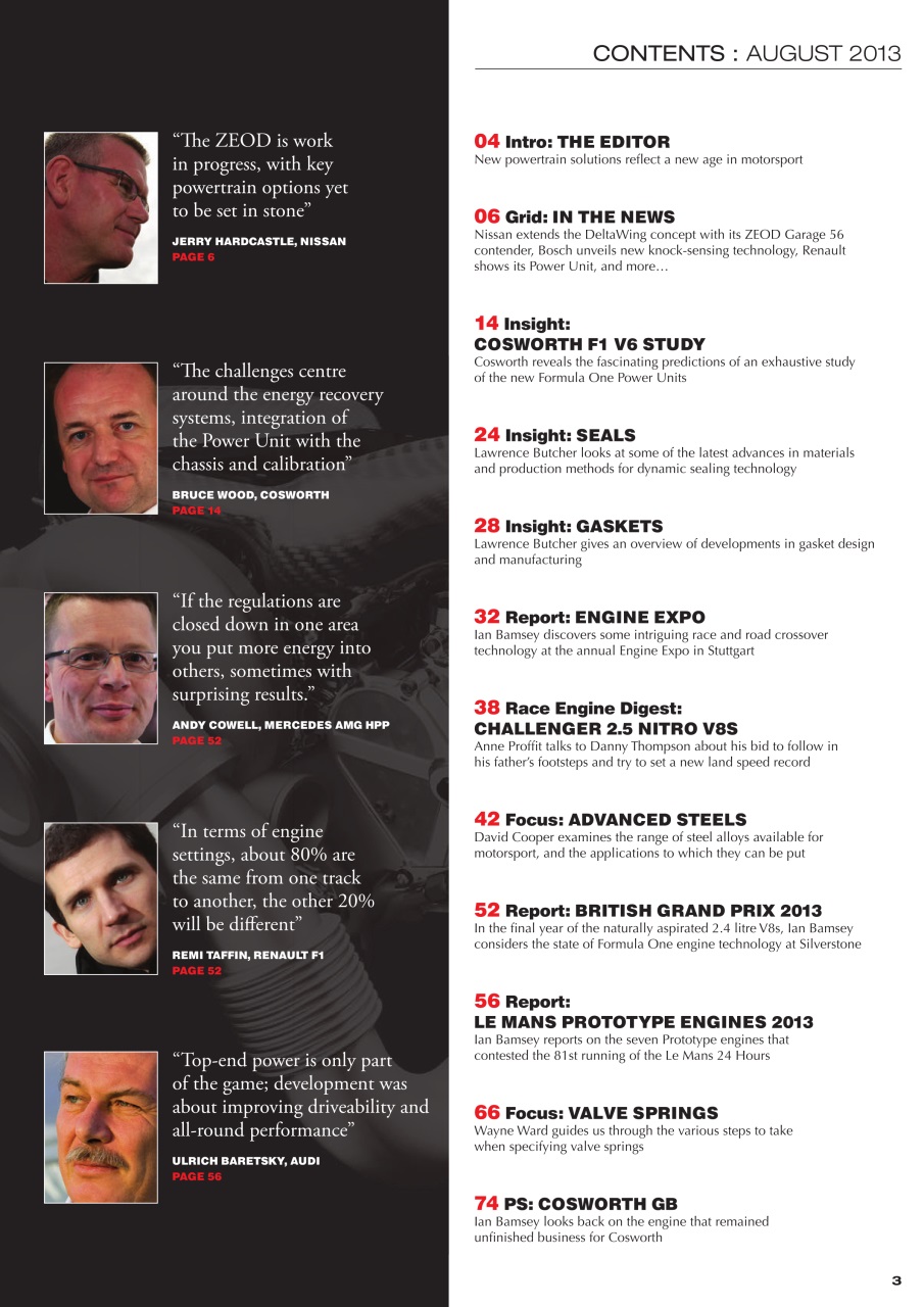 Race Engine Technology Preview Pages