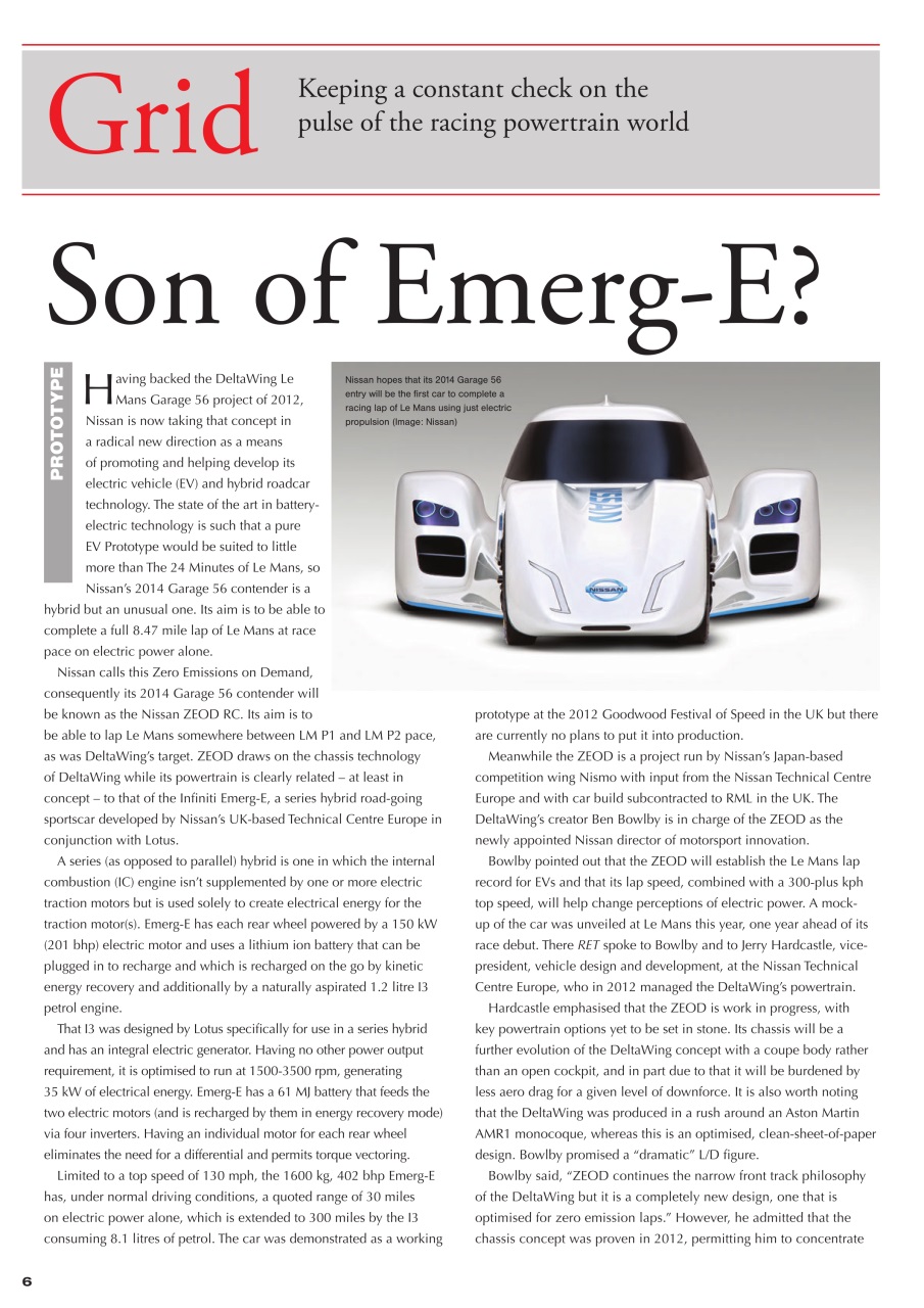 Race Engine Technology Preview Pages