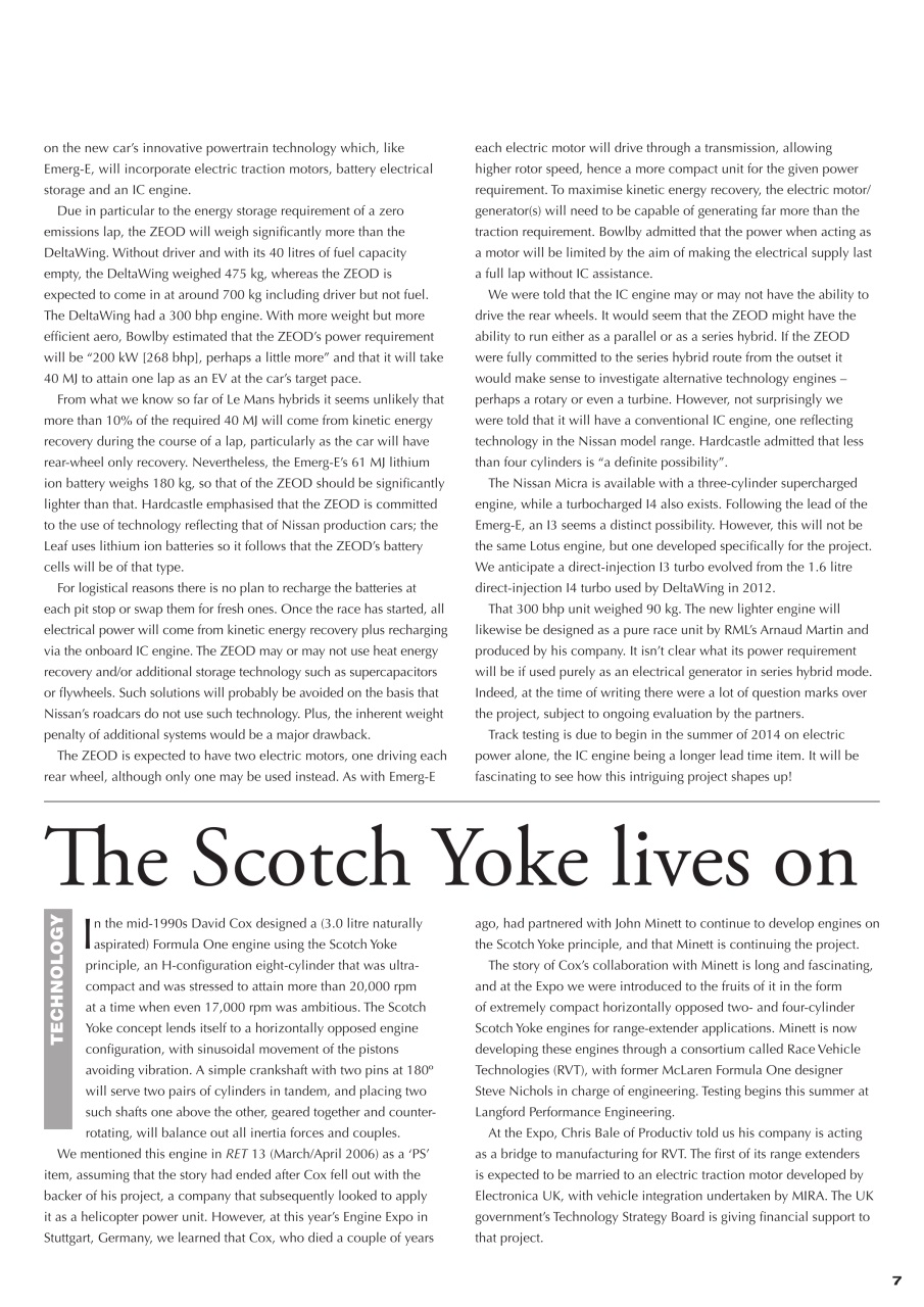 Race Engine Technology Preview Pages