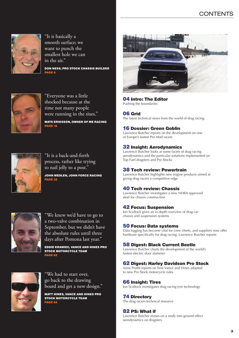 DRAG Race Technology Preview Pages