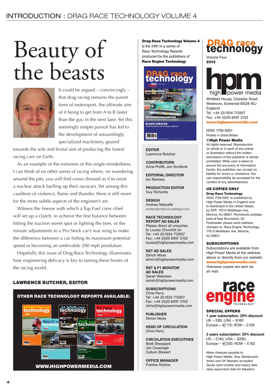 DRAG Race Technology Preview Pages