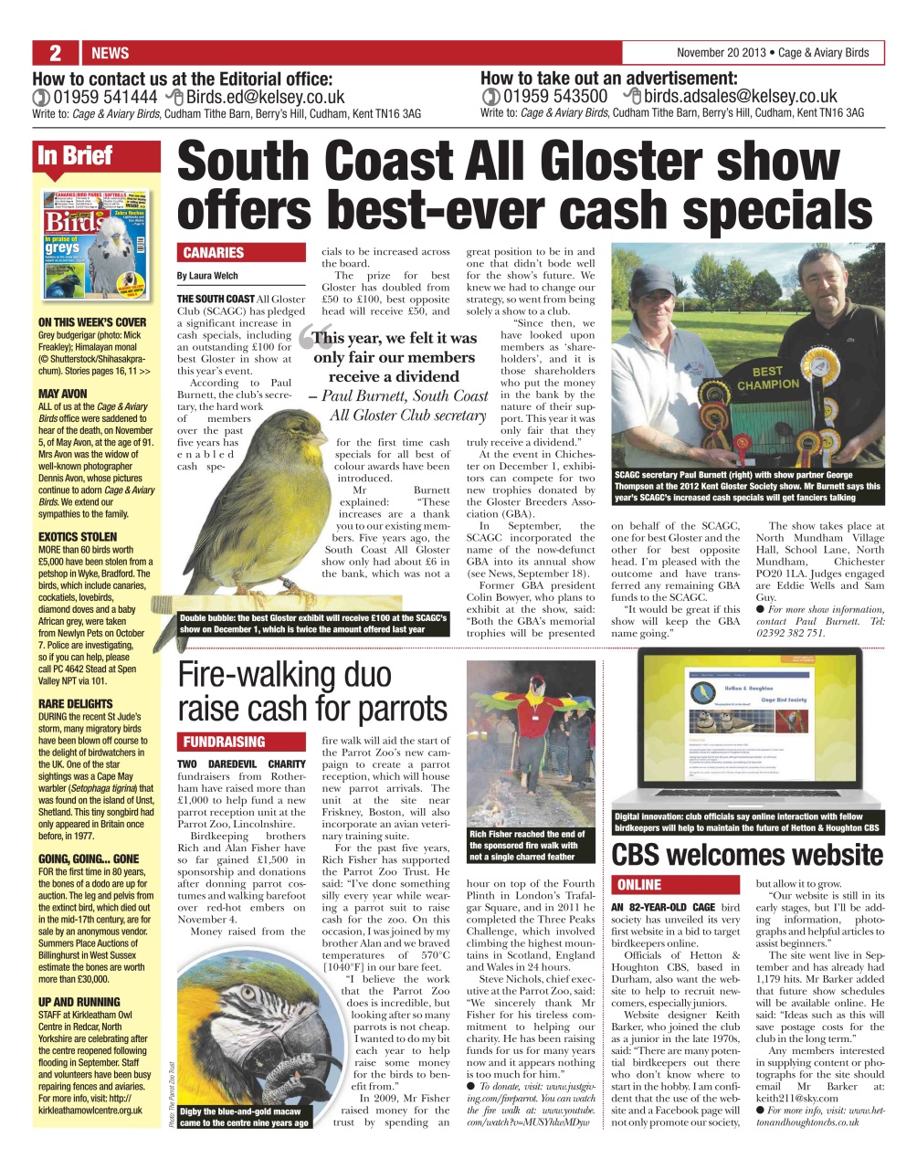 Cage & Aviary Birds Preview Pages