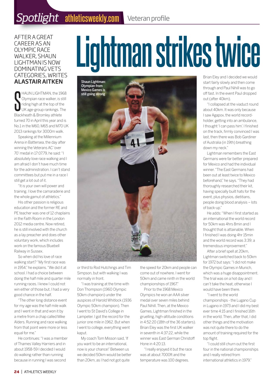 AW – Athletics Weekly Magazine Preview Pages