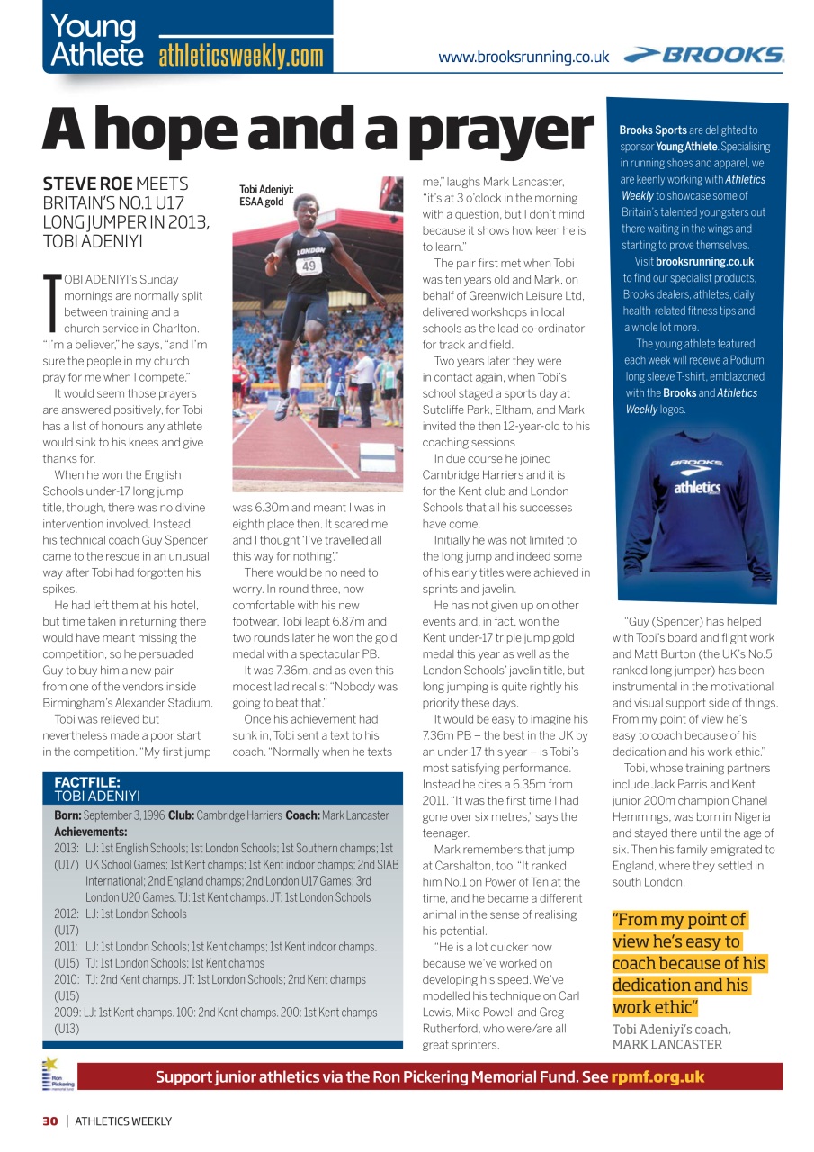 AW – Athletics Weekly Magazine Preview Pages