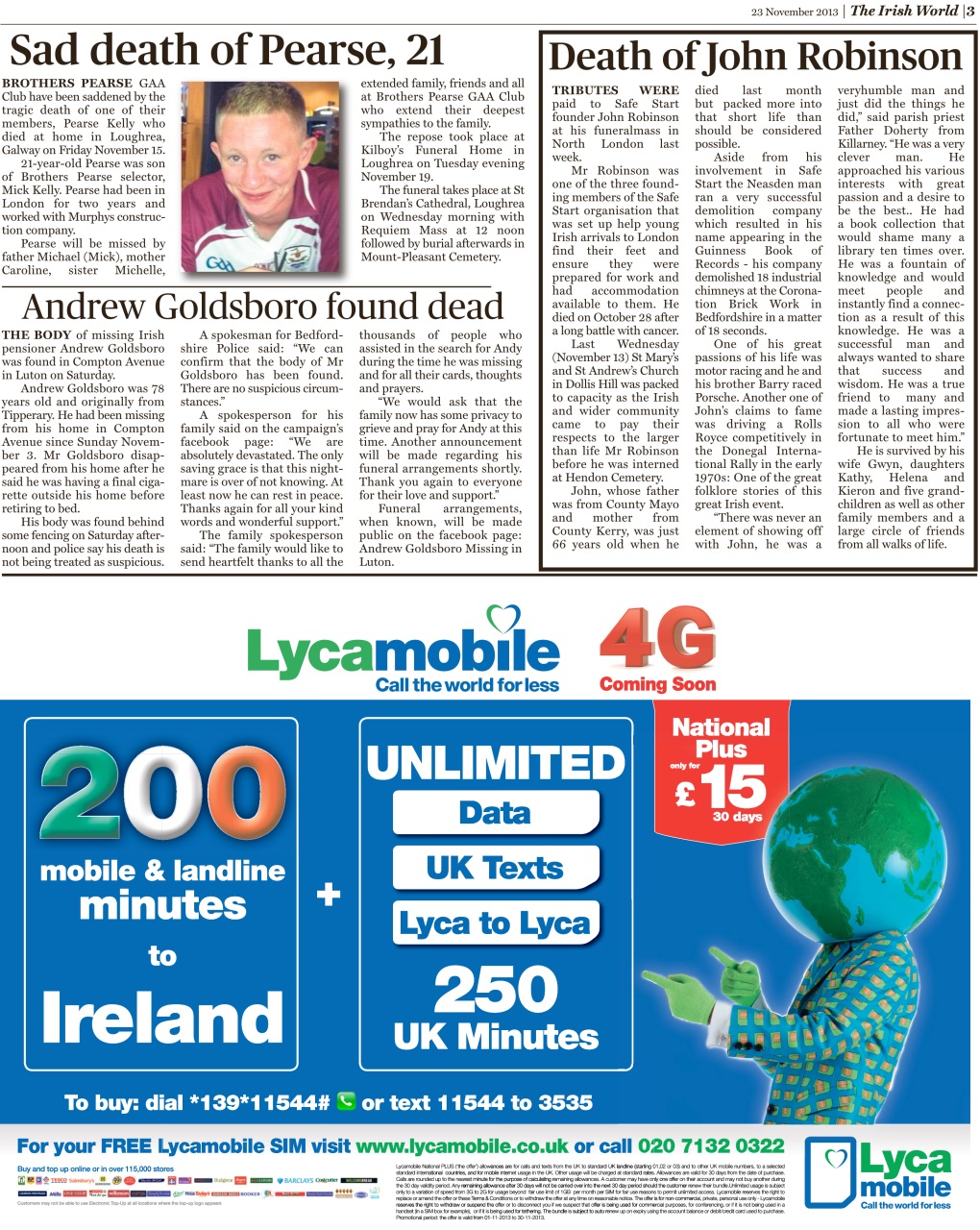 Irish World Preview Pages