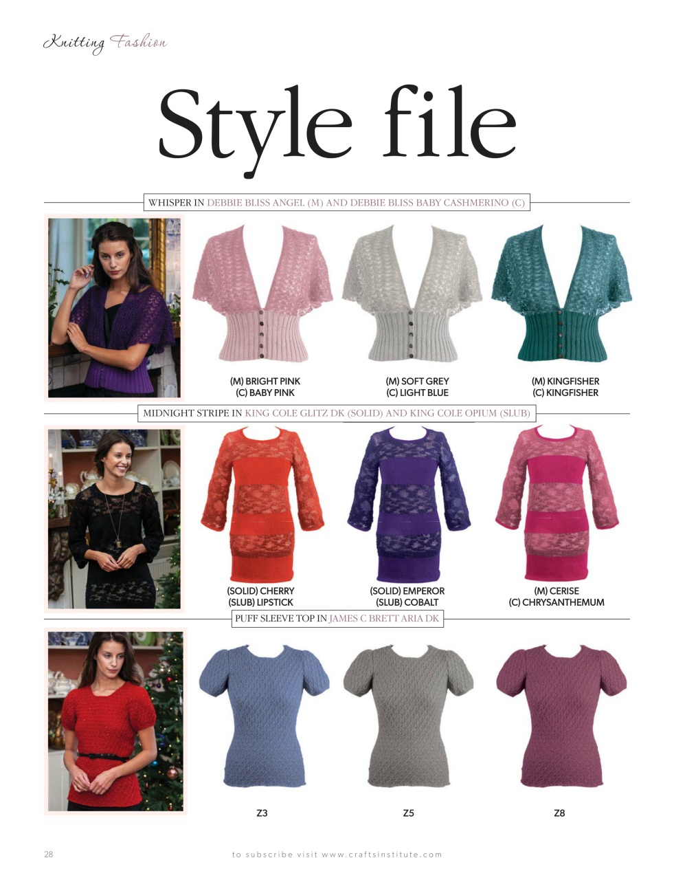 Knitting Preview Pages