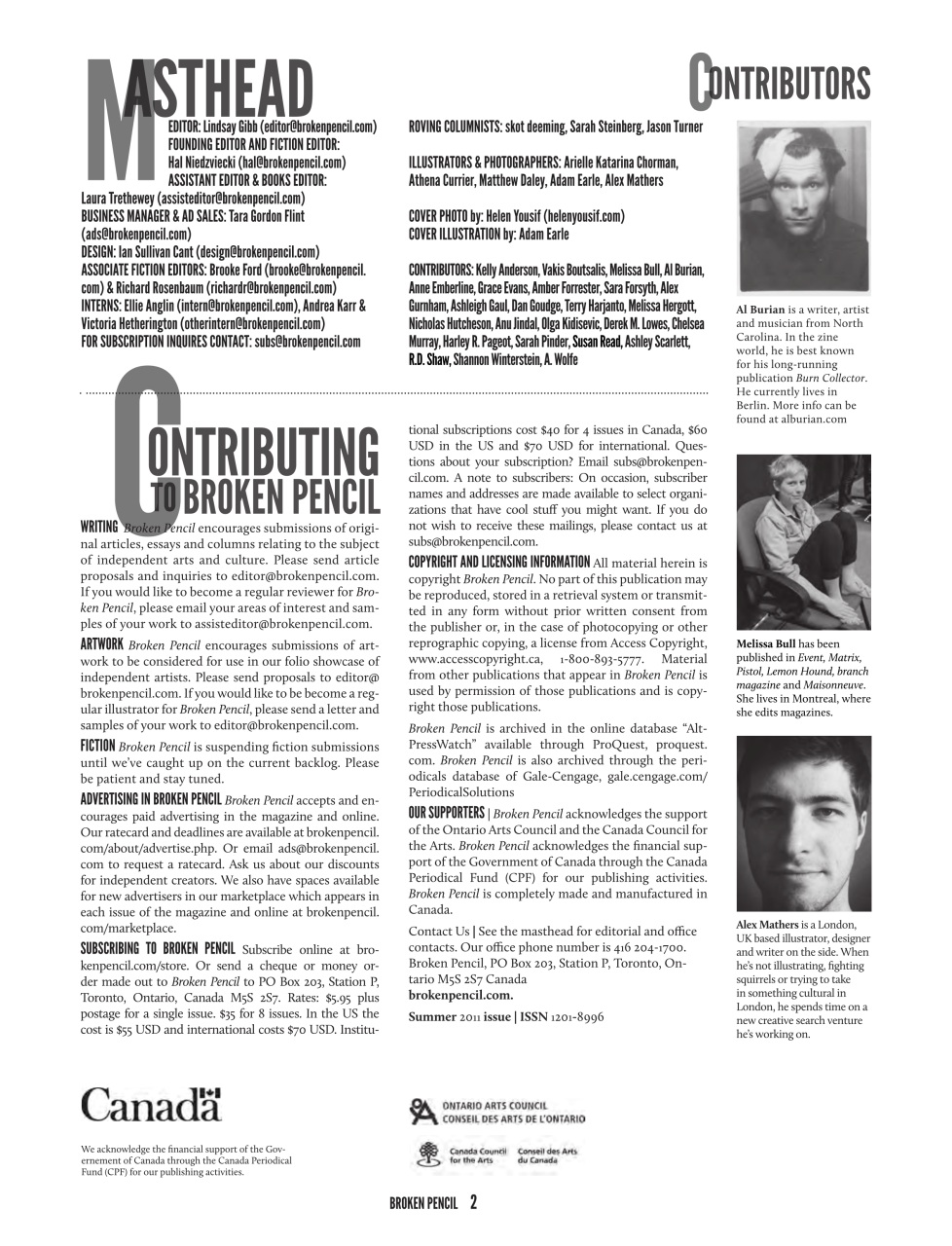 Broken Pencil Preview Pages