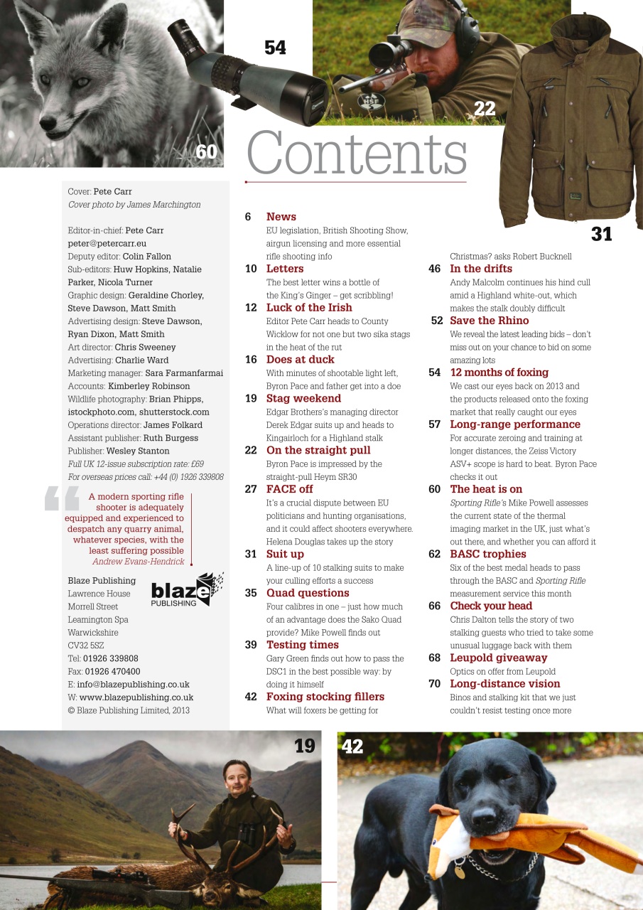 Sporting Rifle Preview Pages