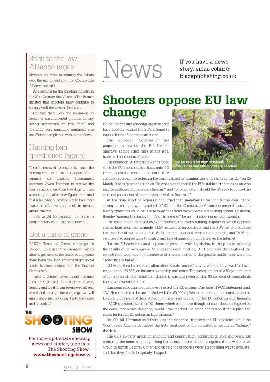 Sporting Rifle Preview Pages