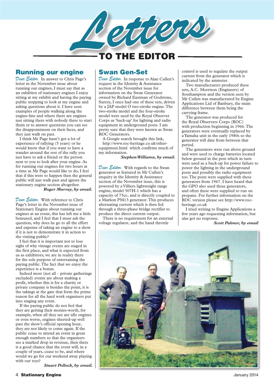 Stationary Engine Preview Pages
