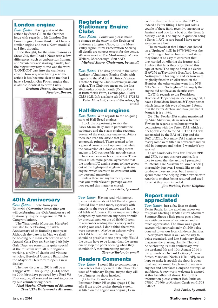Stationary Engine Preview Pages