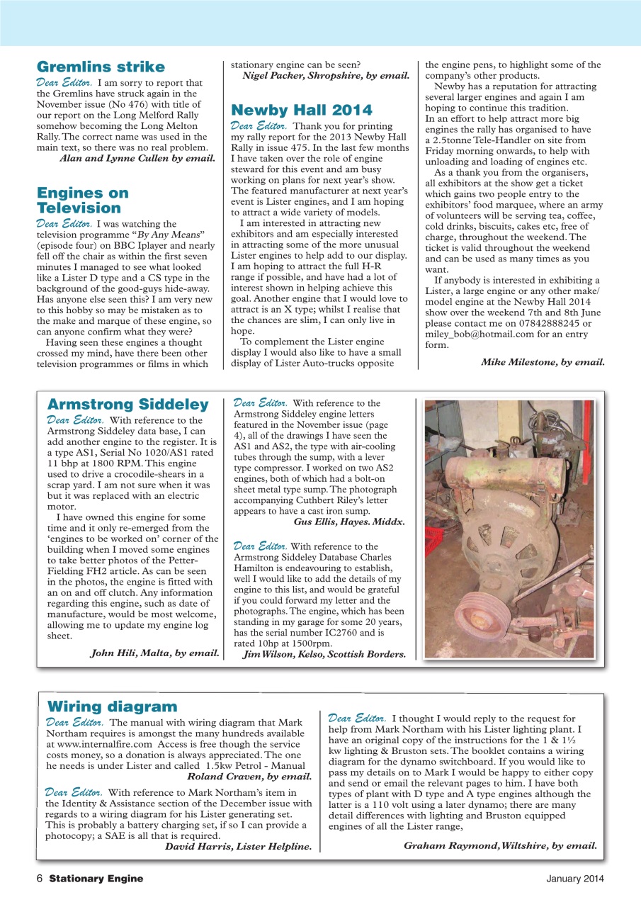 Stationary Engine Preview Pages