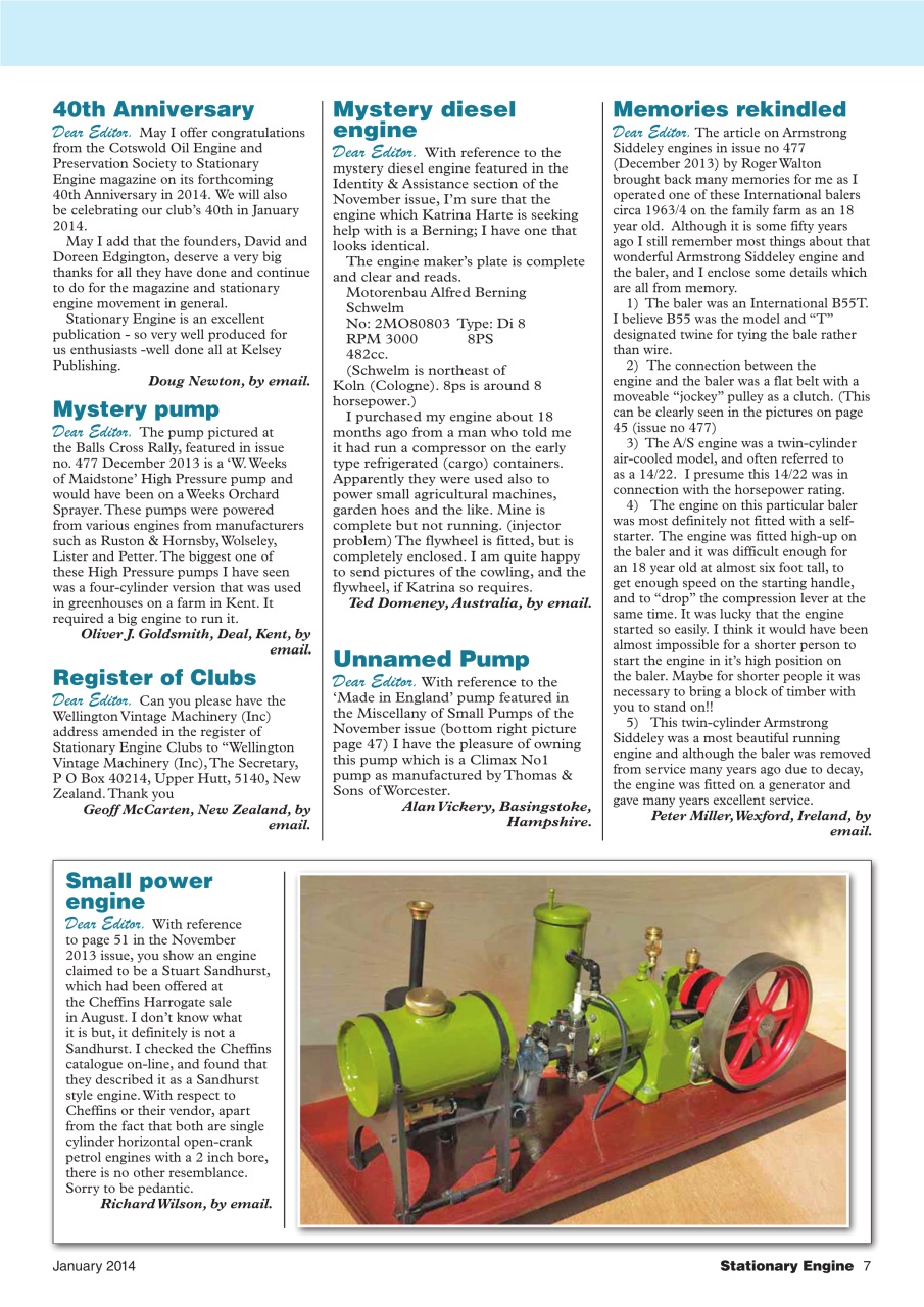 Stationary Engine Preview Pages