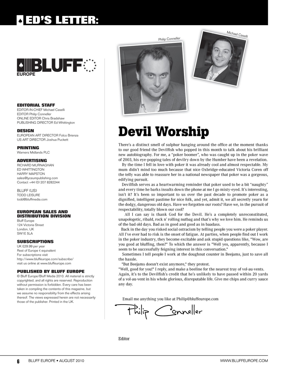 Bluff Europe Preview Pages